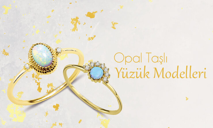 Opal Taşlı Trend Yüzükler