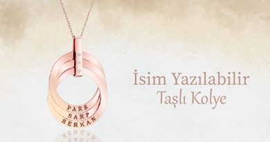 İsim Yazılabilir Üçlü Taşlı Halka Kolye
