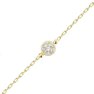 Swarovski Taşlı Altın Bileklik