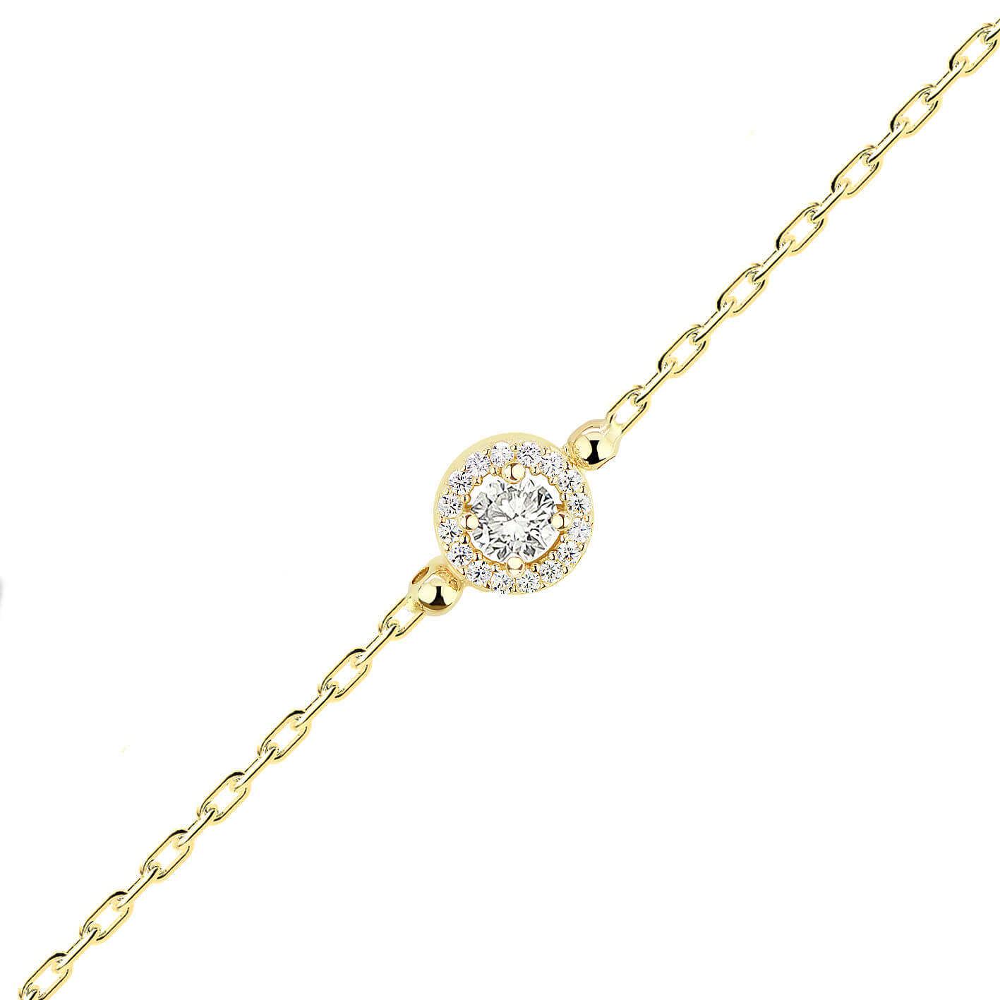 Swarovski Taşlı Altın Bileklik