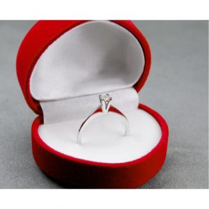Pırlanta Tektaş Altın Yüzük 0.10 CT - F/SI - 14K