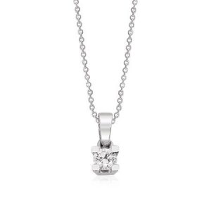 0.14 CT Pırlanta Tektaş Kolye