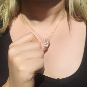 Yusufçuk Altın Kolye 3'lü Rose. Sarı ve Beyaz Renk