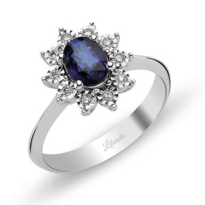 Safir Pırlantalı Yüzük