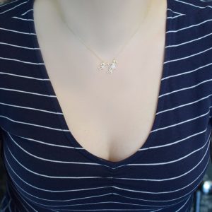 Anne Kız Çocuk Taşlı Altın Kolye Anneler Günü