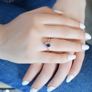 Rose Safir Pırlanta Yüzük