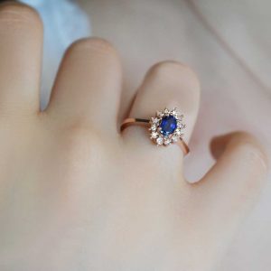 Rose Safir Pırlanta Yüzük