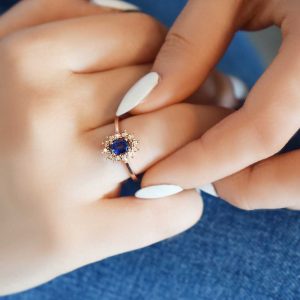 Rose Safir Pırlanta Yüzük