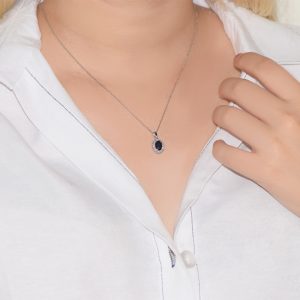 Anturaj Safir Pırlanta Kolye