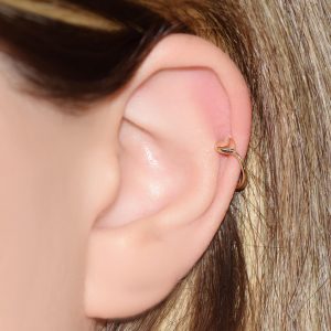 Tragus Kalpli Altın Kıkırdak Küpe