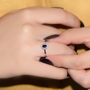 0.45 Ct. Safir Pırlanta Yüzük