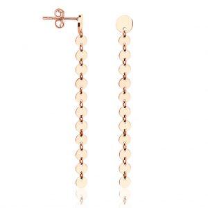 Pullu Rose Küpe İtalyan Tasarım