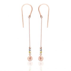 Sallantılı Rose Altın Küpe