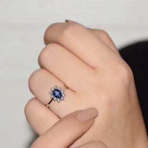 1.15 Ct Safir Pırlanta Yüzük