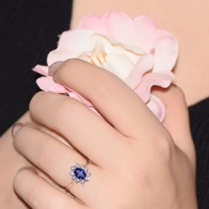 1.15 Ct Safir Pırlanta Yüzük