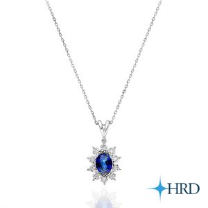 1.15 Ct Safir Pırlanta Kolye