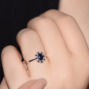 Safir Pırlanta Yüzük