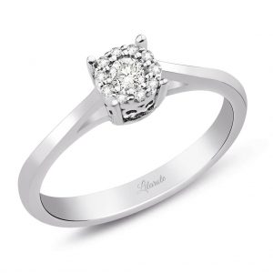 0.14 Ct. Modern Tasarım Coronet Tektaş Yüzük
