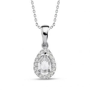 0.18 ct Damla Pırlantalı Kolye