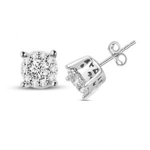 0.30 Ct. Modern Tasarım Coronet Tektaş Küpe
