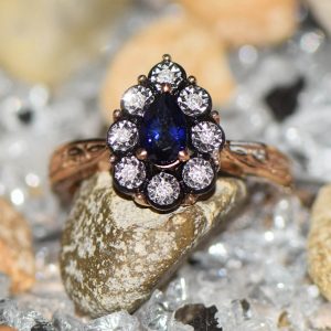Damla Safir Elmas Yüzük
