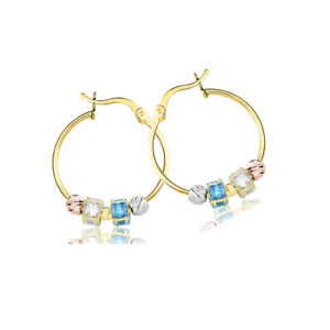 Pandora Aquamarin Dorikalı Küpe