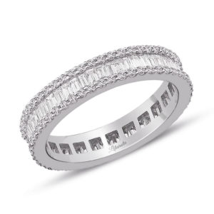 1.68 Ct. Modern Tasarım Tamtur Baget Pırlanta Yüzük