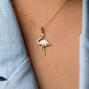 Flamingo Altın Kolye