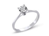 0.06 Ct. Modern Tasarım Yuvarlak Tırnaklı Tektaş Yüzük