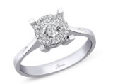 0.17 Ct. Modern Tasarım Coronet Tektaş Yüzük