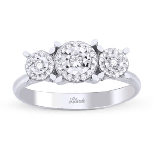 0.25 Ct. Üç Taş Pırlanta Yüzük