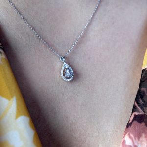 0.12 Ct. Damla Model Pırlanta Kolye