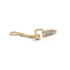 Yedili Baget Altın Tragus Küpe