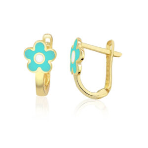 Mineli Yıldız Çocuk Altın J Küpe