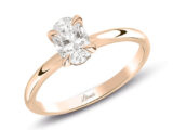 0.50 Ct Pırlanta Oval Tektaş Rose Yüzük