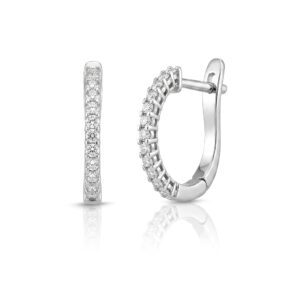 0.30 Ct Su Yolu Halka Pırlanta Küpe