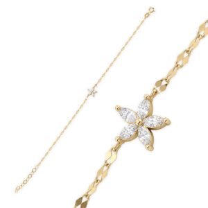 Fleur Marquise Altın Bileklik