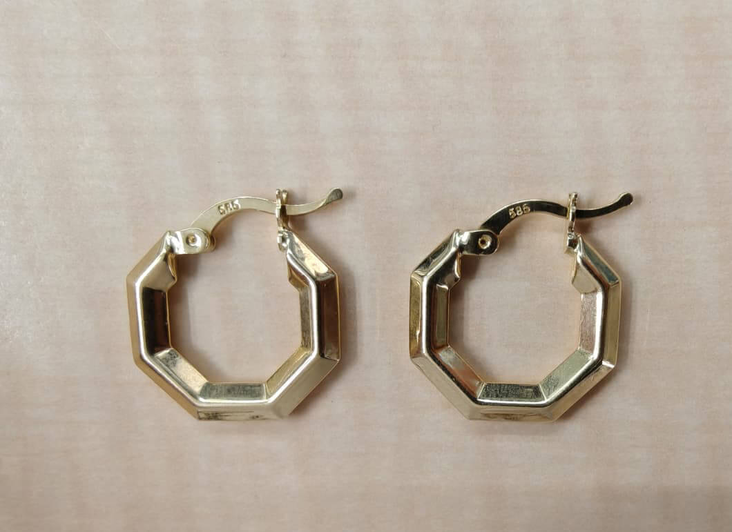 Geometrik Desen Halka Küpe