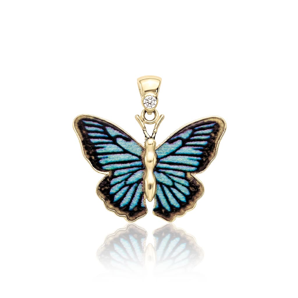 Morpho Kelebek Kolye Ucu